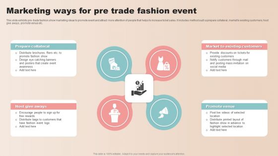 Marketing Ways For Pre Trade Fashion Event Professional PDF Marketing Ways For Pre Trade Fashion Event Professional PDF