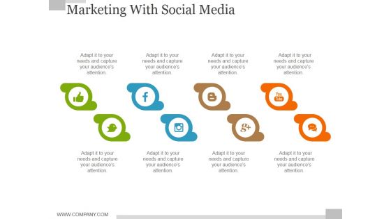 Marketing With Social Media Ppt PowerPoint Presentation Gallery Guidelines