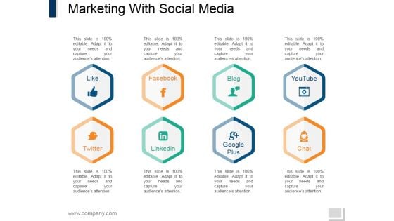 Marketing With Social Media Ppt PowerPoint Presentation Infographic Template Graphics