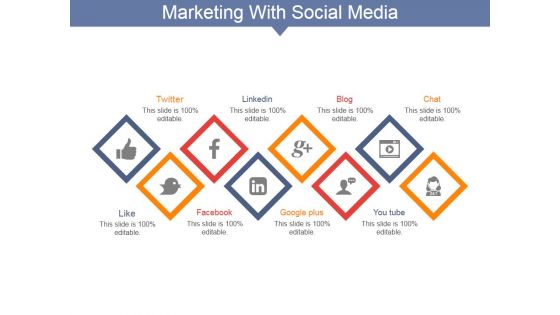 Marketing With Social Media Ppt PowerPoint Presentation Model Shapes