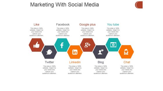 Marketing With Social Media Ppt PowerPoint Presentation Professional Graphics Tutorials