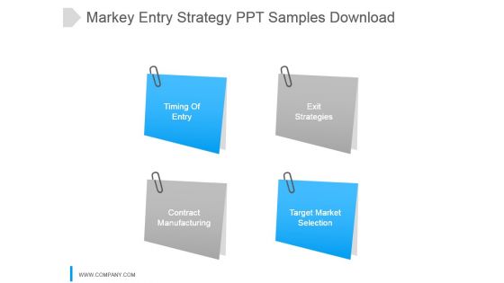 Markey Entry Strategy Ppt Samples Download