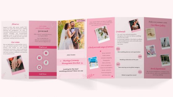 Marriage Ceremony Management Brochure Trifold