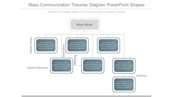 Mass Communication Theories Diagram Powerpoint Shapes