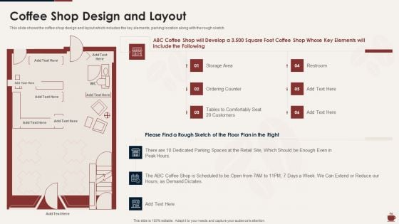 Master Plan For Opening Bistro Coffee Shop Design And Layout Demonstration PDF