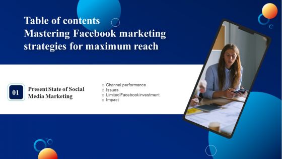 Mastering Facebook Marketing Strategies For Maximum Reach Table Of Contents Inspiration PDF