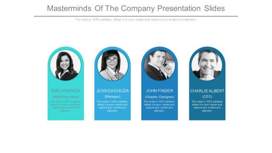 Masterminds Of The Company Presentation Slides