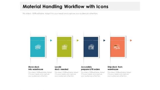 Material Handling Workflow With Icons Ppt PowerPoint Presentation File Background PDF