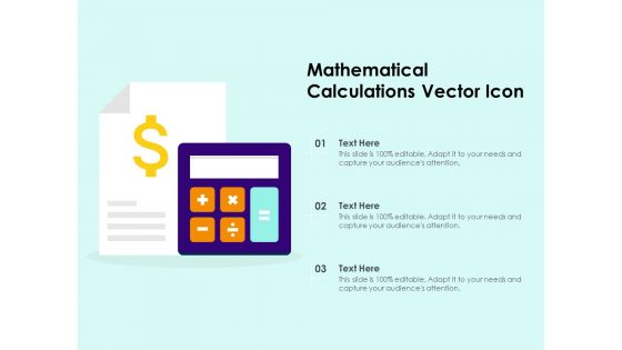 Mathematical Calculations Vector Icon Ppt PowerPoint Presentation Inspiration Files PDF