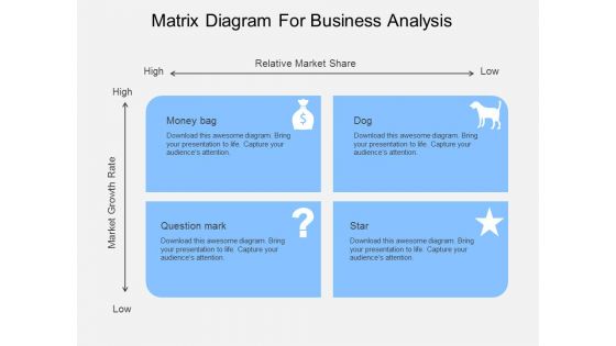 Matrix Diagram For Business Analysis Powerpoint Template Matrix Diagram For Business Analysis Powerpoint Template