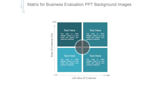 Matrix For Business Evaluation Ppt PowerPoint Presentation Background Designs