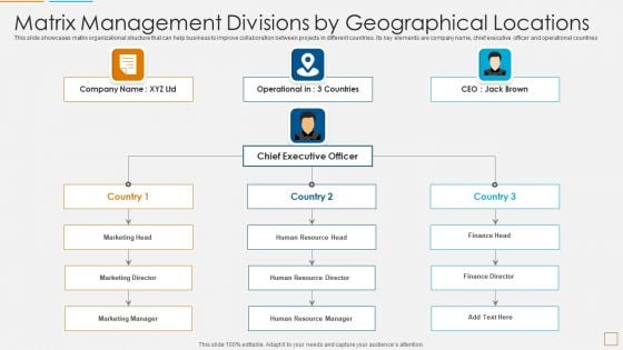 Matrix Management Divisions By Geographical Locations Download PDF