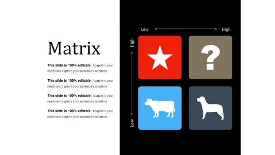 Matrix Ppt PowerPoint Presentation Summary Slides Matrix Ppt PowerPoint Presentation Summary Slides