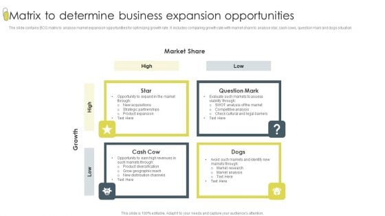 Matrix To Determine Business Expansion Opportunities Clipart PDF Matrix To Determine Business Expansion Opportunities Clipart PDF