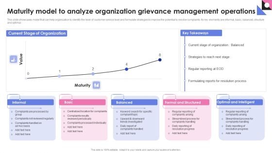 Maturity Model To Analyze Organization Grievance Management Operations Elements PDF