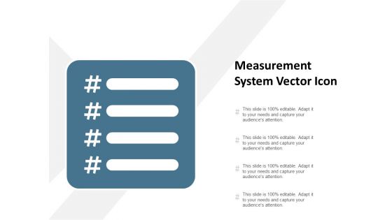 Measurement System Vector Icon Ppt PowerPoint Presentation Gallery Microsoft