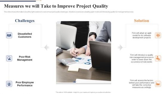 Measures We Will Take To Improve Project Quality Ppt Infographic Template Slideshow PDF