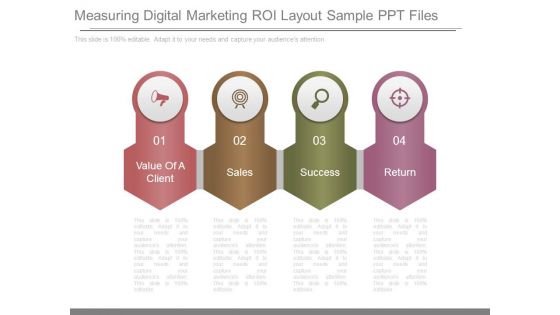 Measuring Digital Marketing Roi Layout Sample Ppt Files