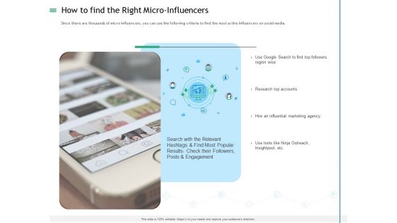 Measuring Influencer Marketing ROI How To Find The Right Micro Influencers Sample PDF