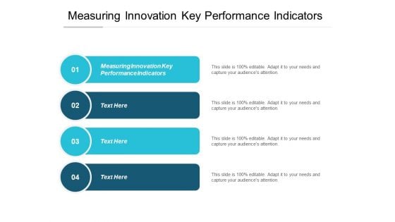 Measuring Innovation Key Performance Indicators Ppt PowerPoint Presentation Gallery Portfolio Cpb