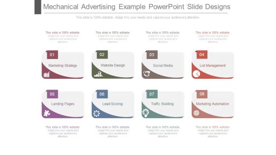 Mechanical Advertising Example Powerpoint Slide Designs