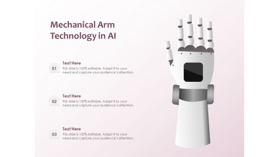 Mechanical Arm Technology In AI Ppt PowerPoint Presentation File Templates PDF