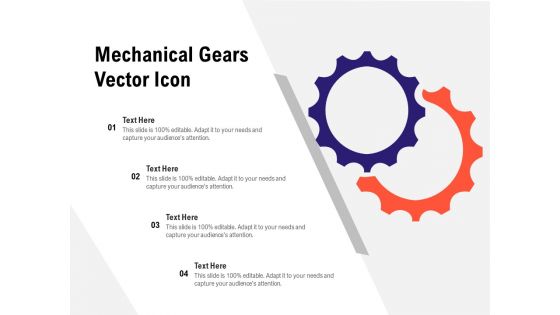 Mechanical Gears Vector Icon Ppt PowerPoint Presentation Outline Themes PDF