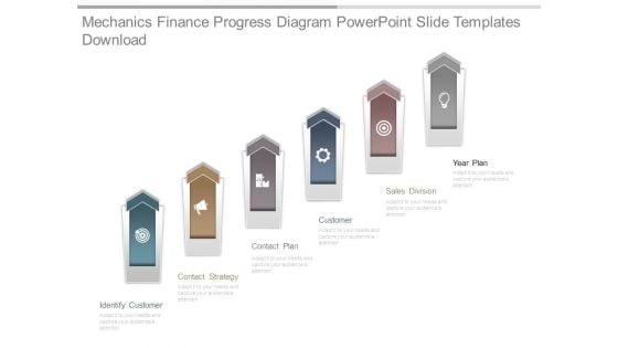 Mechanics Finance Progress Diagram Powerpoint Slide Templates Download