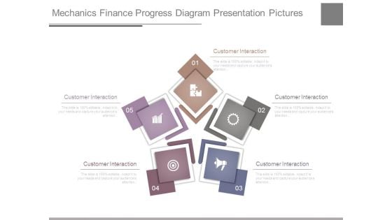 Mechanics Finance Progress Diagram Presentation Pictures