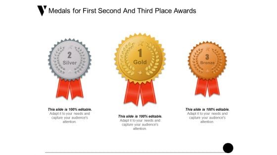 Medals For First Second And Third Place Awards Ppt PowerPoint Presentation Outline Example Introduction