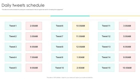 Media Advertising Daily Tweets Schedule Template PDF