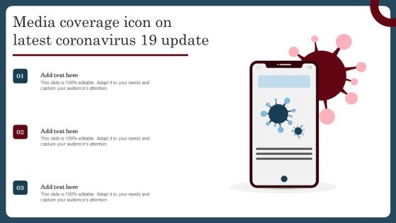 Media Coverage Icon On Latest Coronavirus 19 Update Formats PDF