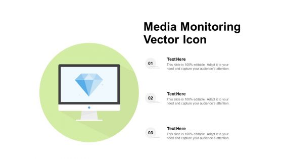 Media Monitoring Vector Icon Ppt PowerPoint Presentation File Topics PDF