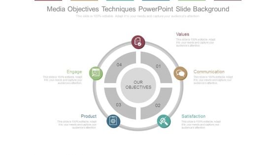 Media Objectives Techniques Powerpoint Slide Background Media Objectives Techniques Powerpoint Slide Background