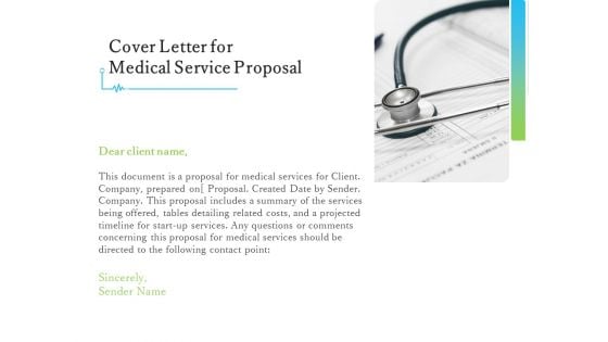 Medical And Healthcare Related Cover Letter For Medical Service Proposal Ppt Professional Grid PDF