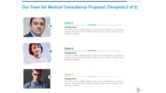 Medical Consultancy Proposal Template Ppt PowerPoint Presentation Complete Deck With Slides