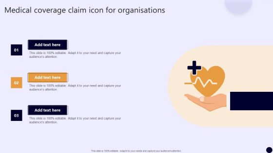 Medical Coverage Claim Icon For Organisations Guidelines PDF