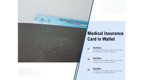 Medical Insurance Card In Wallet Ppt PowerPoint Presentation Gallery Icon PDF