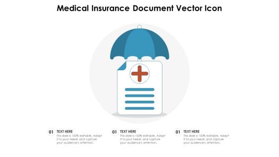 Medical Insurance Document Vector Icon Ppt PowerPoint Presentation File Background Image PDF