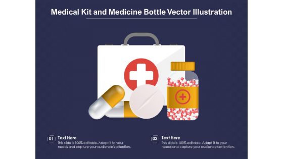 Medical Kit And Medicine Bottle Vector Illustration Ppt PowerPoint Presentation File Designs PDF