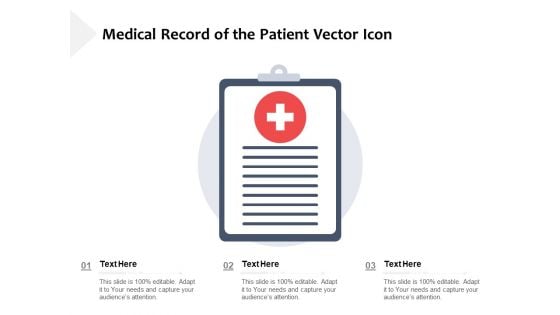 Medical Record Of The Patient Vector Icon Ppt PowerPoint Presentation Styles Show PDF