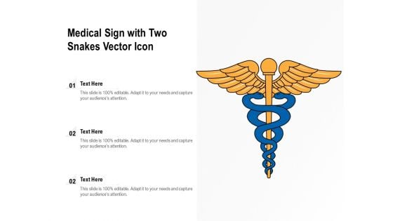 Medical Sign With Two Snakes Vector Icon Ppt PowerPoint Presentation Gallery Display PDF