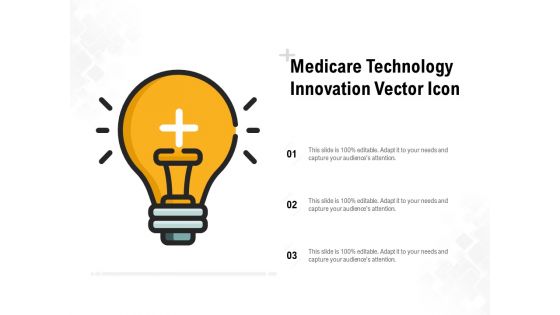 Medicare Technology Innovation Vector Icon Ppt PowerPoint Presentation Styles Maker