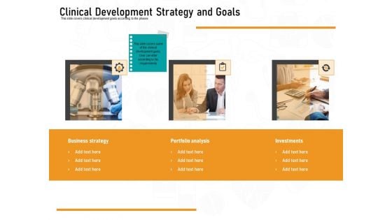 Medicine Promotion Clinical Development Strategy And Goals Ppt PowerPoint Presentation Layouts Designs Download PDF