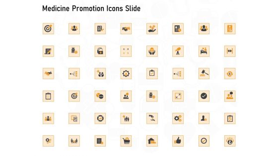 Medicine Promotion Icons Slide Ppt PowerPoint Presentation Portfolio Gallery PDF