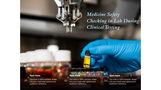 Medicine Safety Checking In Lab During Clinical Testing Ppt PowerPoint Presentation File Skills PDF Medicine Safety Checking In Lab During Clinical Testing Ppt PowerPoint Presentation File Skills PDF