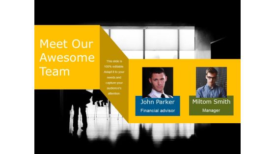 Meet Our Awesome Team Ppt PowerPoint Presentation Icon Styles