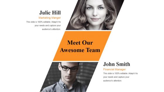 Meet Our Awesome Team Ppt PowerPoint Presentation Show Template Meet Our Awesome Team Ppt PowerPoint Presentation Show Template
