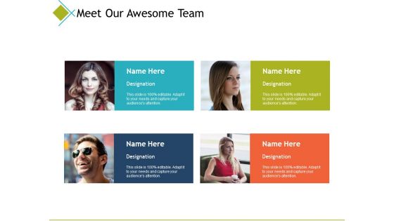 Meet Our Awesome Team Ppt PowerPoint Presentation Styles Brochure