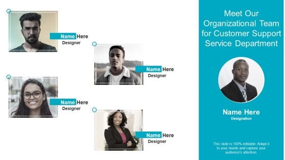 Meet Our Organizational Team For Customer Support Service Department Information PDF
